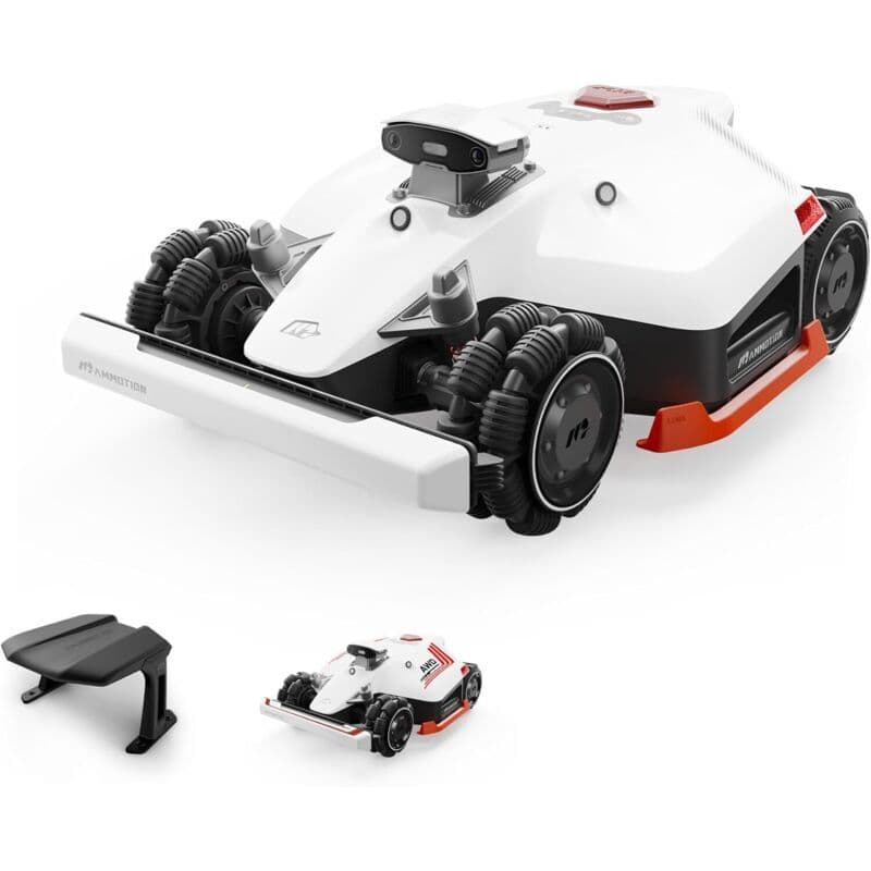 Mammotion LUBA 2 AWD 5000X Robot Tondeuse sans Fil Périphérique NetRTK+Vision pour 5000m² Pentes à 80% avec Module 4G Coupe 25-70mm