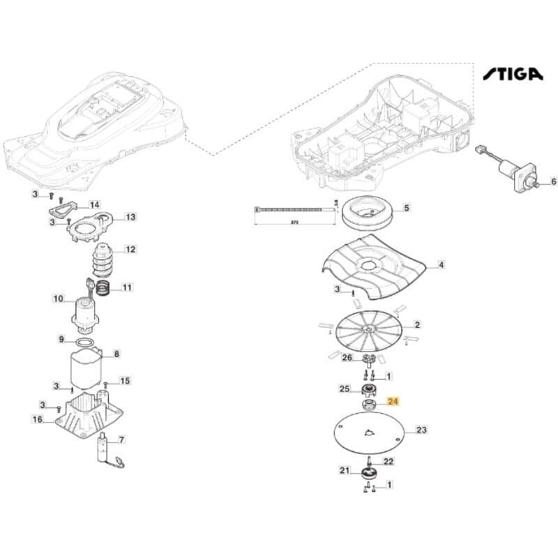 Nabenscheibe ORIGINAL STIGA a7500 rtk Roboter-Rasenmäher 181465666/0