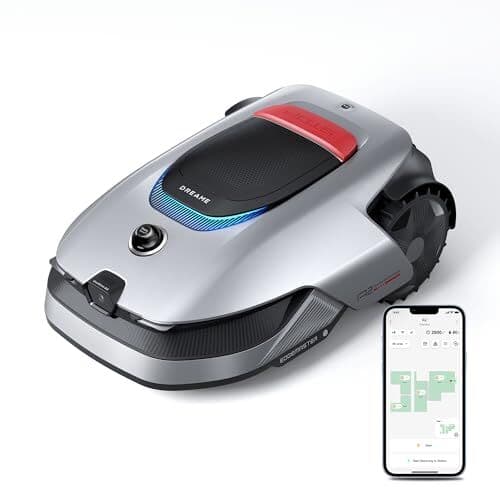 Dreame Mähroboter A2 1200,Auto-Begrenzungseinrichtung, Dual-Fusion-Kartierung, OmniSense™-2.0-Hindernisvermeidung, EdgeMaster™-Schneidsystem, Leiser Nabenmotor, Steigung bis 26,5°, Smart-App-Steuerung