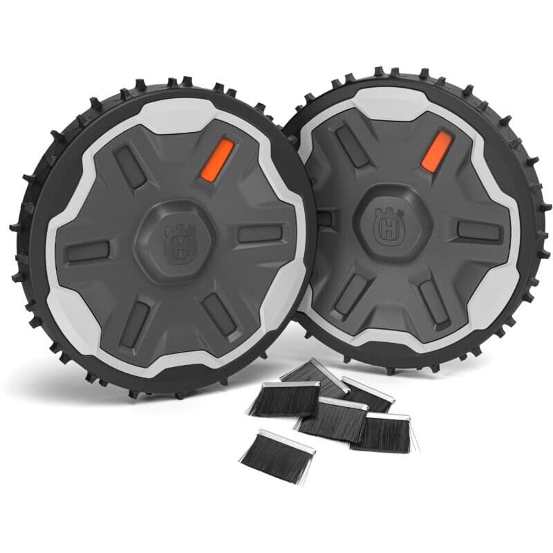 Husqvarna Automower® Terrain Kit mit Bürsten – Passend für Automower® 305E/310E/405XE/410XE/430X/450X Nera, 520 & 550 – Verbessert die Haftung an Hängen und unebenem Boden