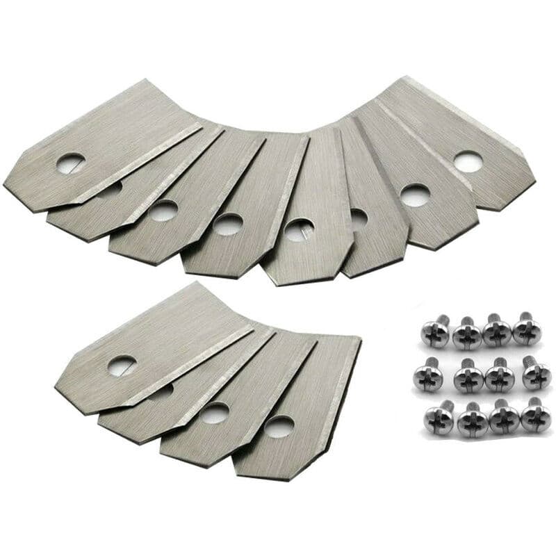 12x Ersatzmesser Ersatzklingen Edelstahl 0,75mm für Husqvarna Automower 435X awd, 440, 450X, 520, 550, G1, G2, G3, 210C, 220AC, 230ACX - Trade-shop