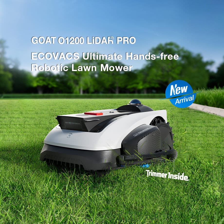 GOAT O1200 LiDAR PRO Robot Lawn Mower (1200m², TruEdge Trimmer , Dual-LiDAR Navigation System)