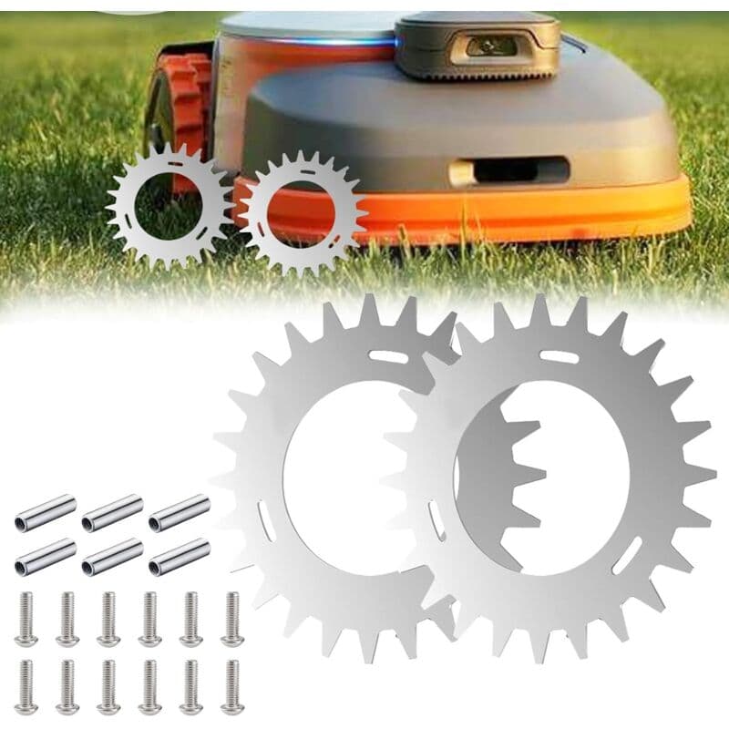 APEX Crampons en acier inoxydable, lot de 2 pour Segway Navimow H500E, H800E, H1500E et H3000E- 210 x 2 mm
