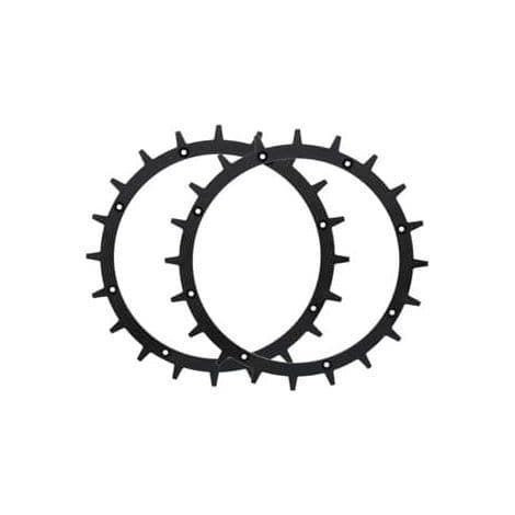 2 - Crampons De Roue - Accessoire Tondeuse Robot - Acier Inoxydable 3mm - Pour Terrain Humide Et Difficile - Compatible Stihl Imow - Argent - 232x25,7cm