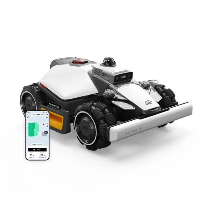 MAMMOTION LUBA Mini 2 AWD 1500 Robot Tondeuse sans fil périphérique LiDAR+AI Vision+NetRTK Pentes 80% Jusqu’à 1500 m²
