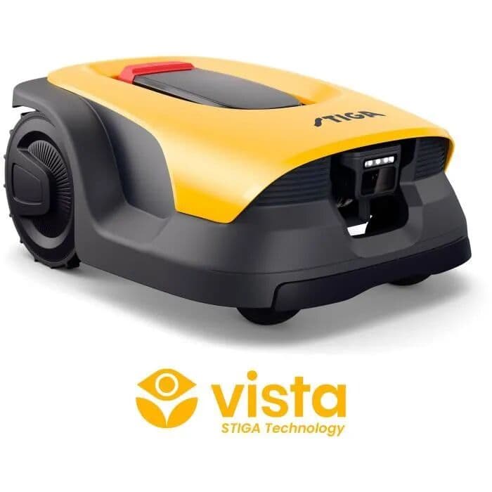 STIGA A 8v Robot Tondeuse, 25,2 V, 18 cm – Caméra AI, GPS-RTK – Pelouses jusqu'à 800 m²
