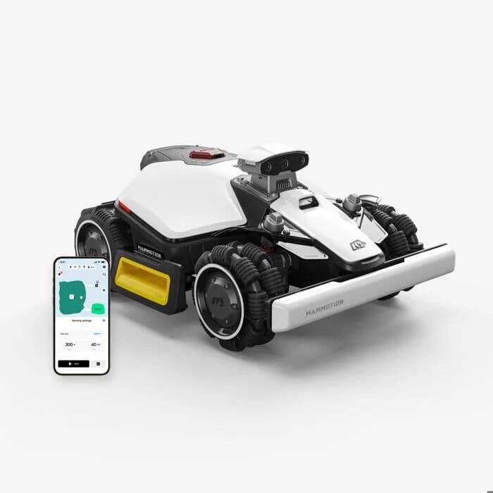 Robot tondeuse MAMMOTION LUBA mini 2 AWD sans fil périphérique, 1000 m² de superficie, 4 roues motrices pour fortes pentes