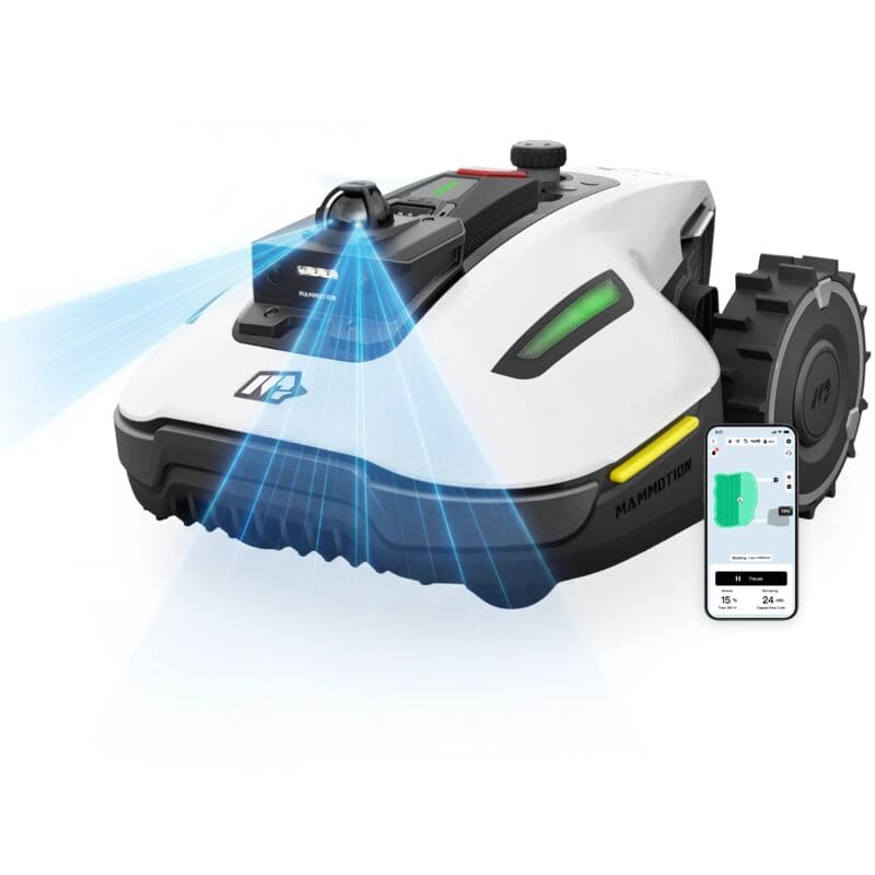 Robot Tondeuse Mammotion YUKA Mini 2 1000,Navigation LiDAR ultra-large 360°+vision IA,Navigation précise au niveau CM,1000 m²